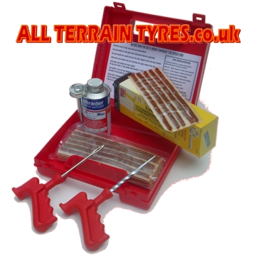 Brown Tyre Repair Cord Cab-Kit Toolbox - Click Image to Close